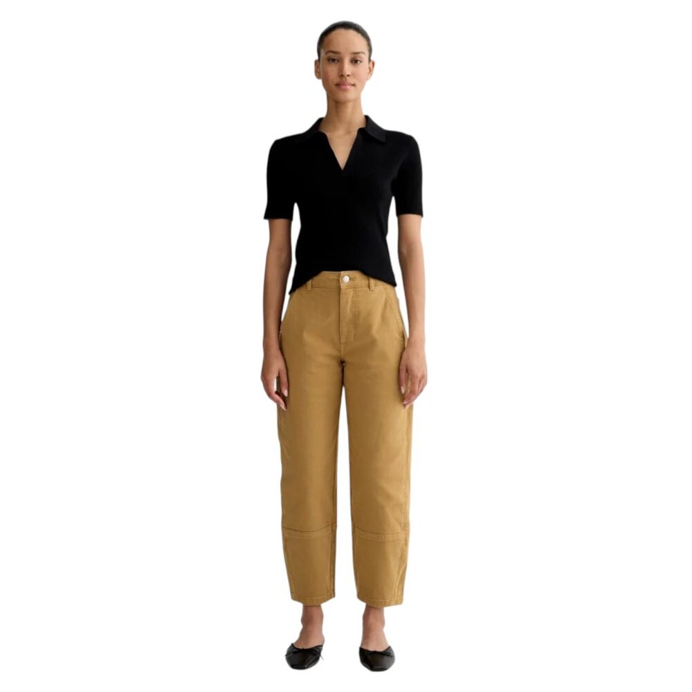 Everlane Utility Barrel Leg Jeans | Organic Cotton | Oak Brown | Size 4